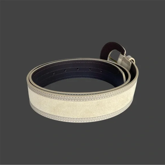 SEZANE NWT Sand Beige Suede Italian Leather Belt Neutral  display picture 2